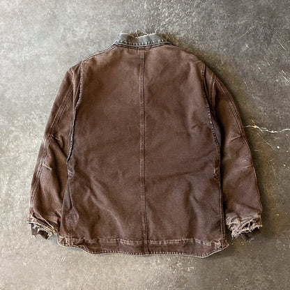 Carhartt Brown with Sherpa Lining Detroit Coat