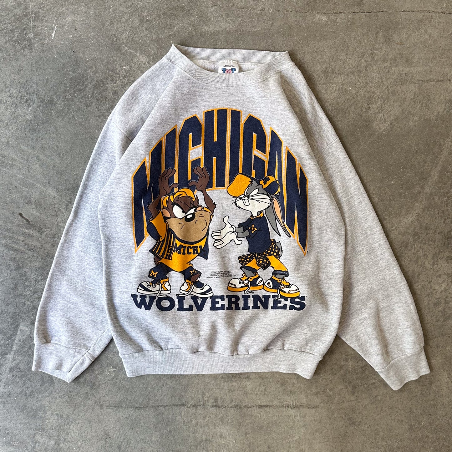 Vintage Michigan Wolverines Looney Tunes 1993 Sweatshirt  - XL